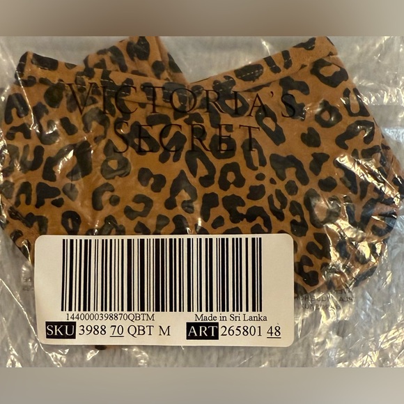 Victoria’s Secret Pink Women’s Cotton Thong Panty. L or M- Leopard Print NWT - Picture 6 of 7